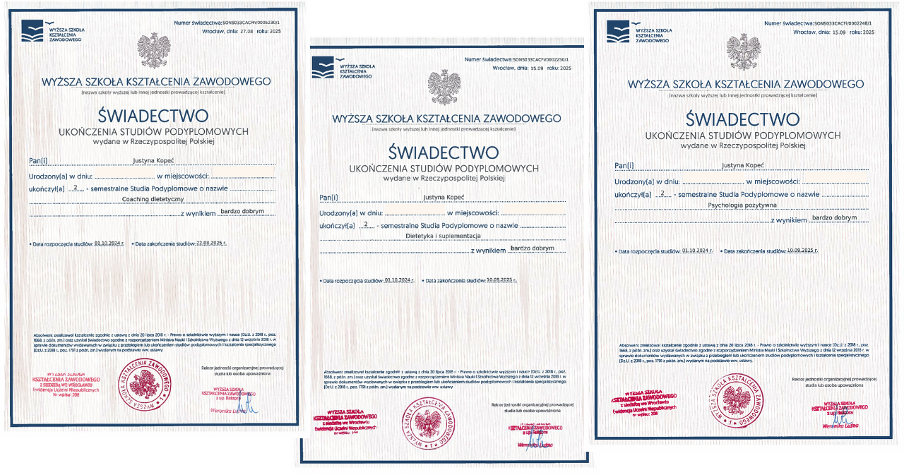 studia podyplomowe Justyna Kopeć